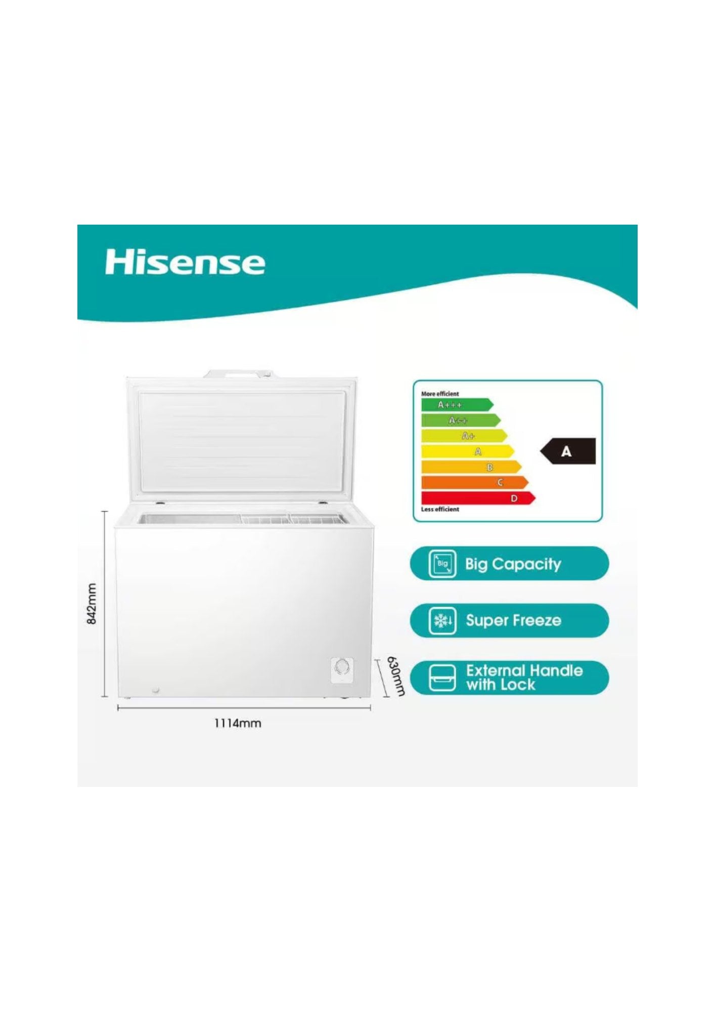 Hisense 297L Chest Freezer H390CF
