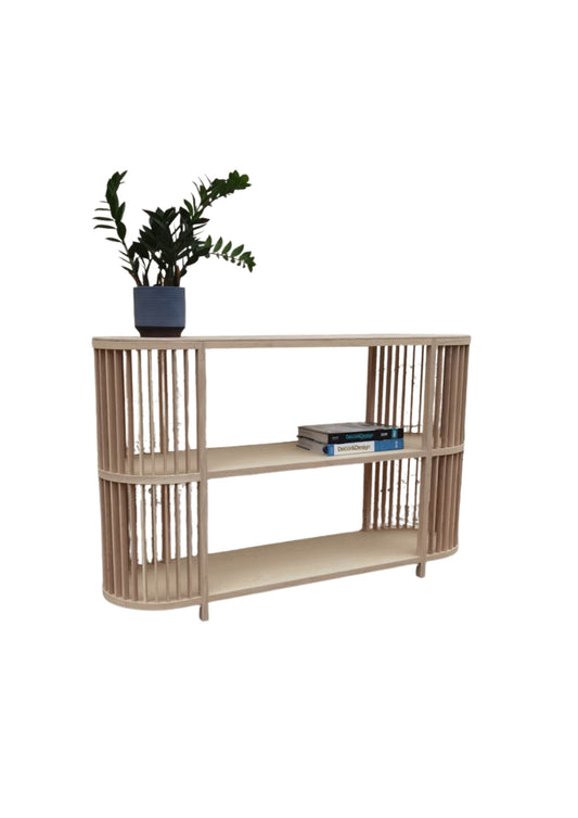 Reed Console 136cm - White Linen Pine