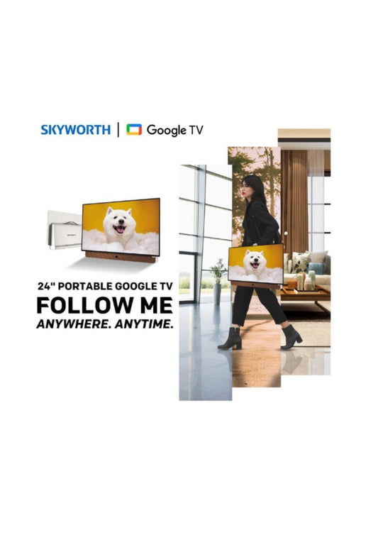 Skyworth 24" FHD Portable Google Smart TV with Battery STF6800