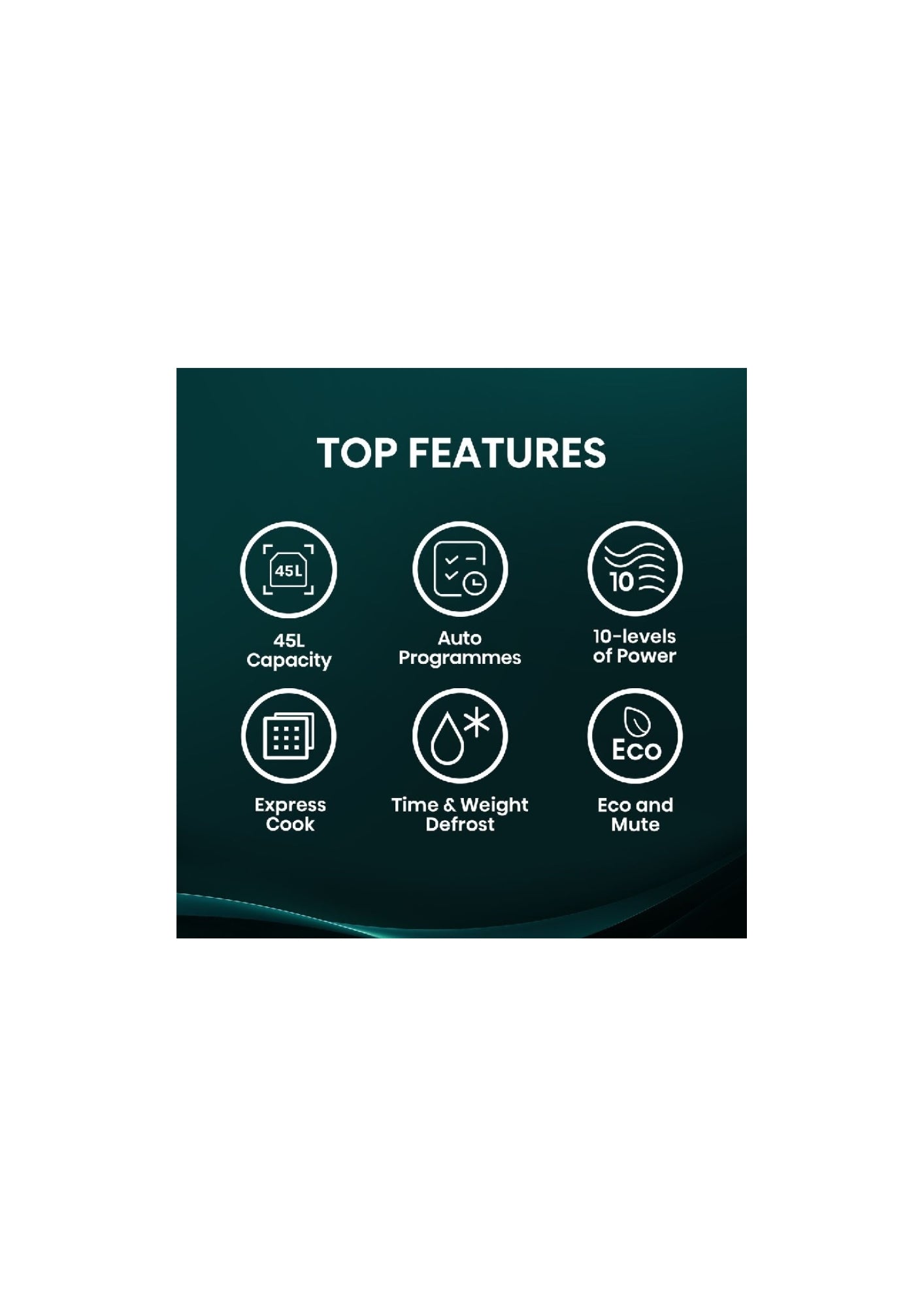 Hisense 45L Black Microwave H45MOBS5X