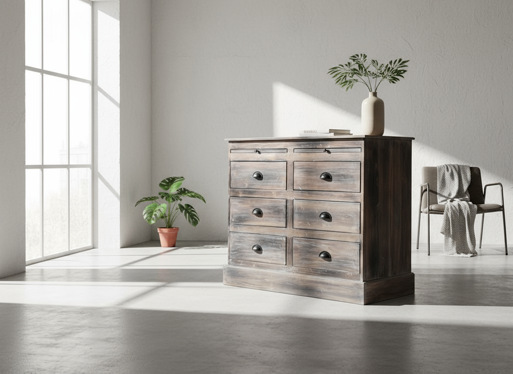 Barton 6 Drawer Chest - White Wash