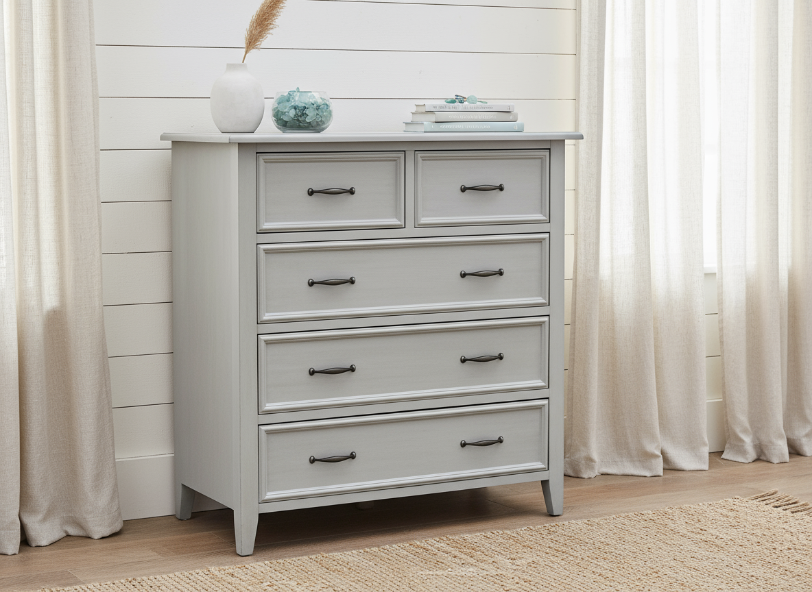 Normandy 5-Drawer Chest – Island Grey