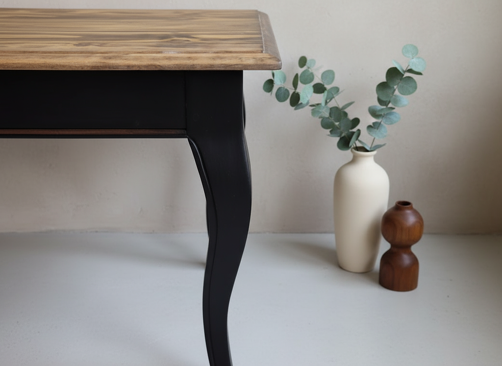 VINTAGE Dining Table 240cm x 100cm - Black / Vintage Walnut (Pine)