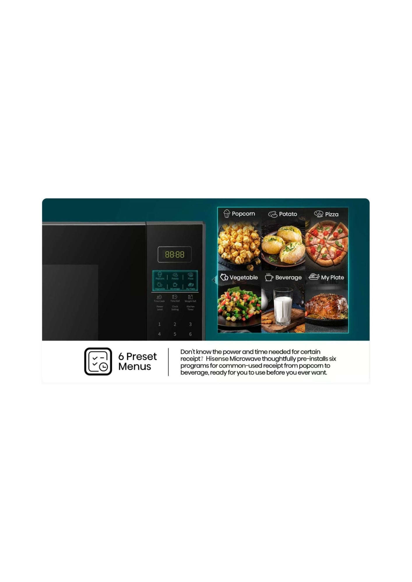 Hisense 37L Black Microwave H37MOBS5X