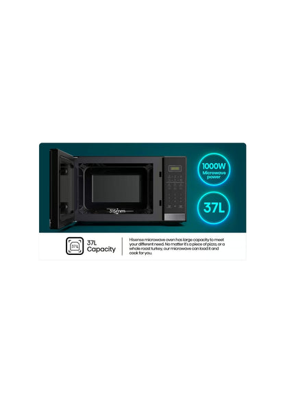 Hisense 37L Black Microwave H37MOBS5X