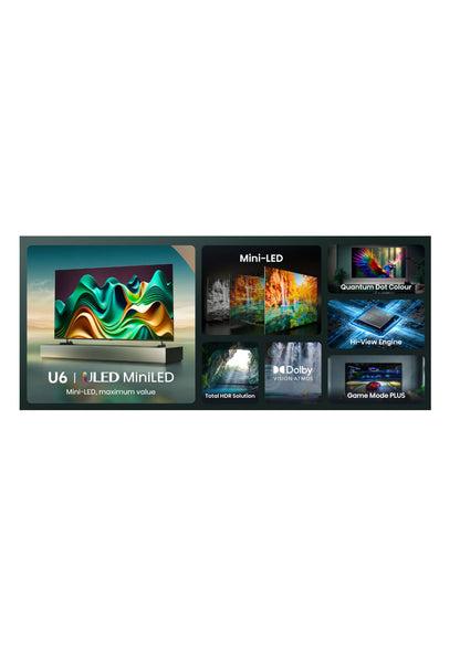 Hisense 75 Inch Mini-LED ULED 4K TV 75U6N