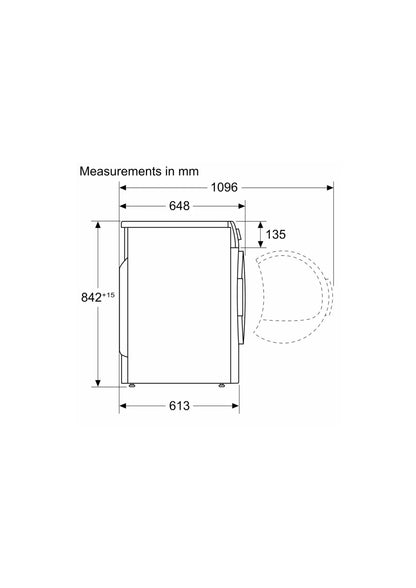 Bosch Condenser Tumble Dryer 8 kg Silver inox WPG1410XZA