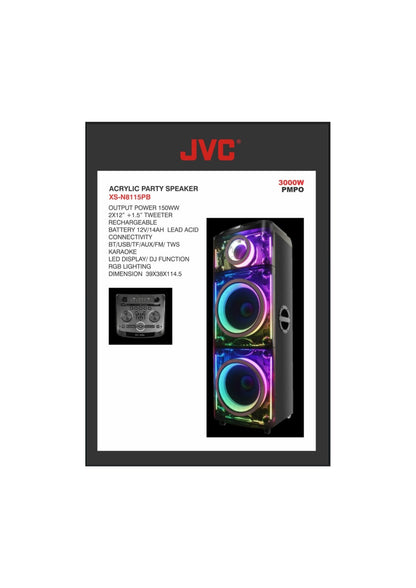 JVC Arcylic Party Speaker