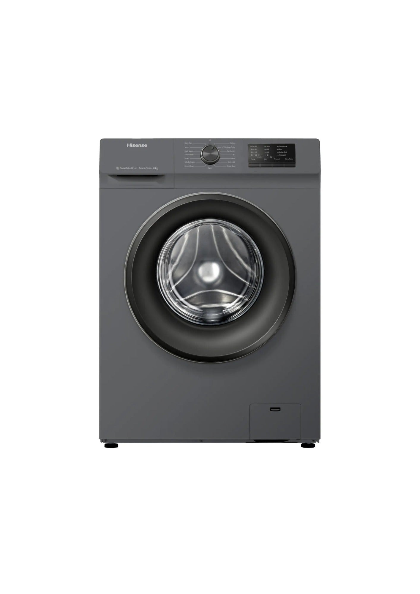 Hisense 6kg Front Loader Titanium Washing Machine Grey WFVC6010T