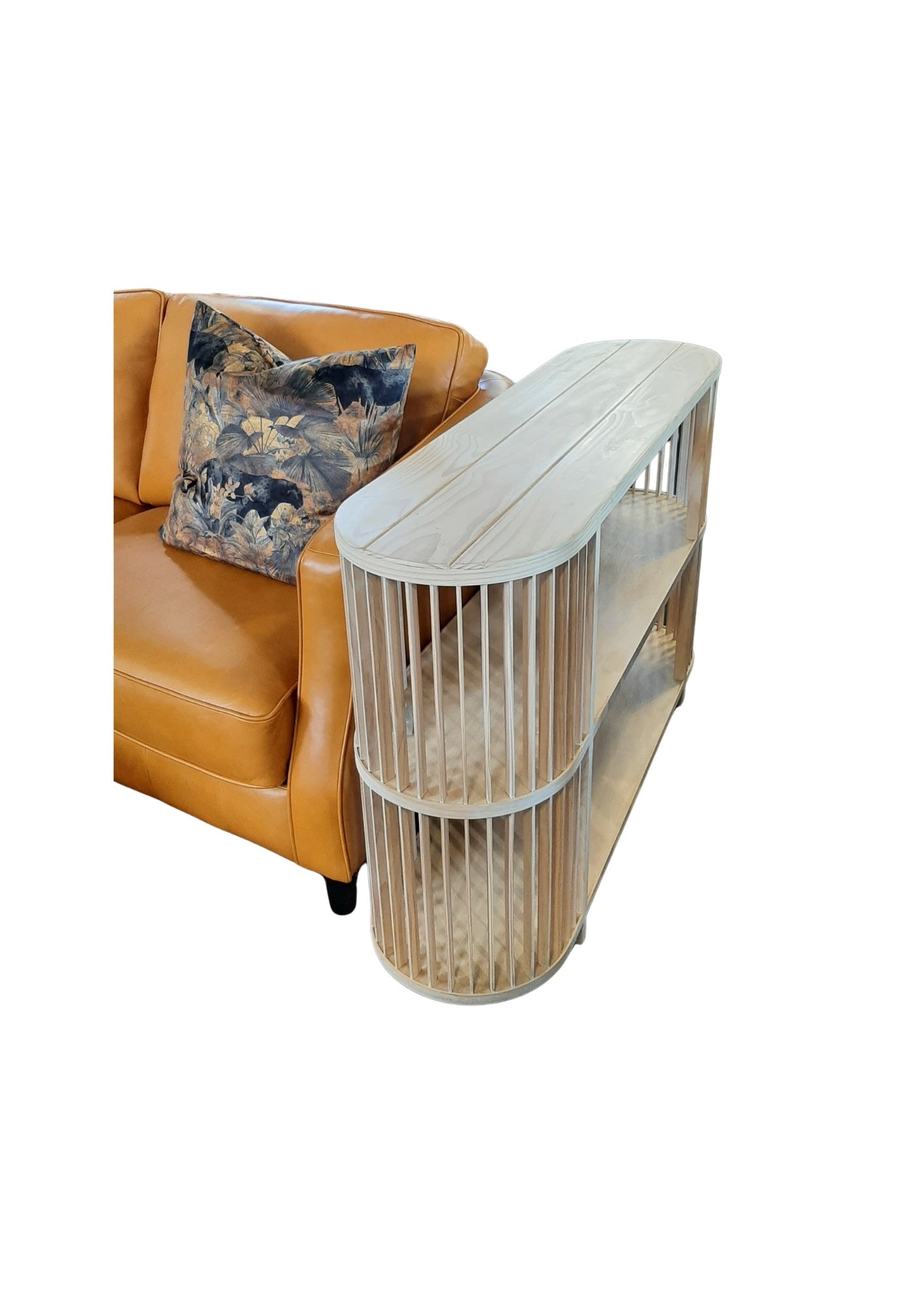 Reed Console 136cm - White Linen Pine