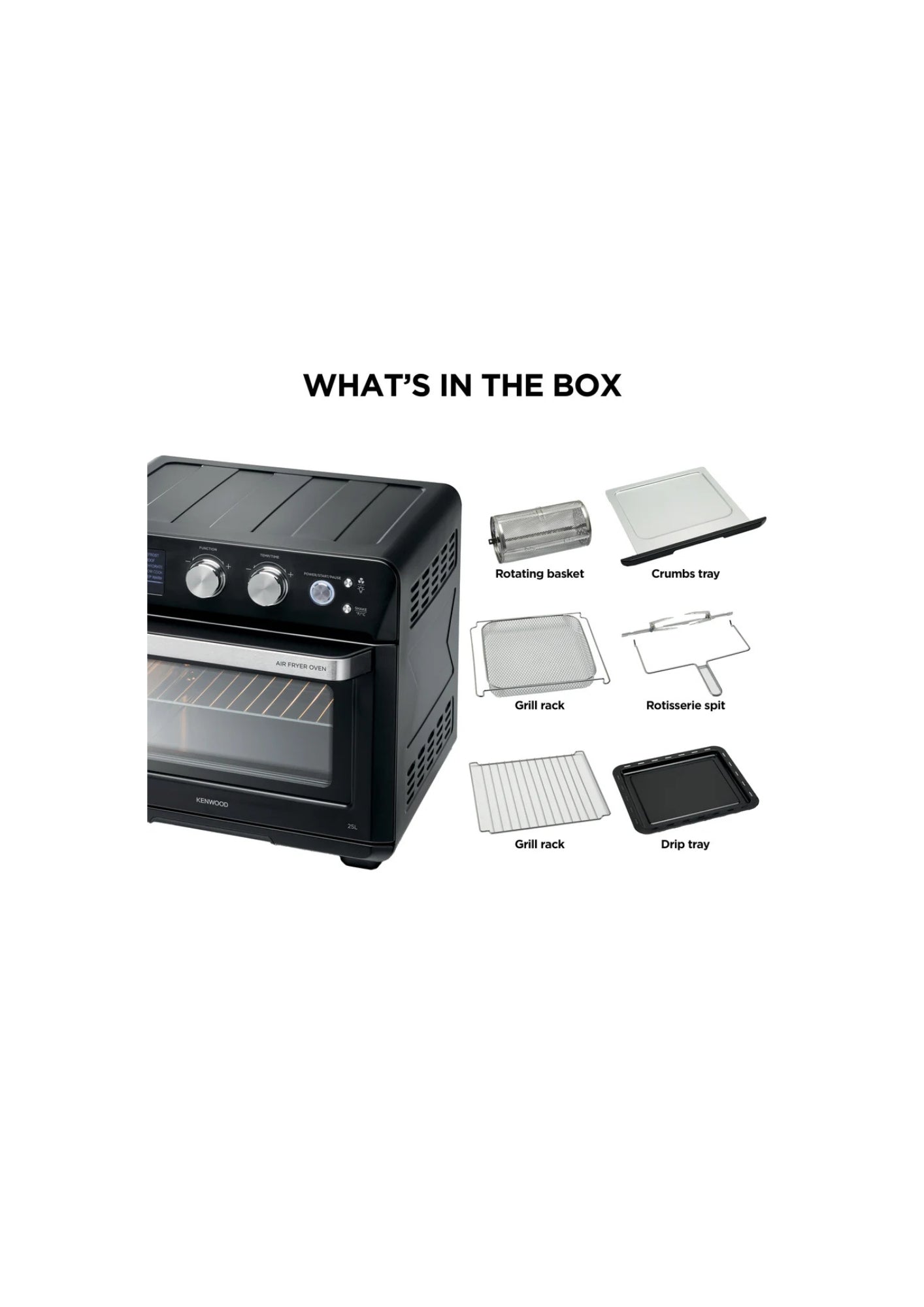 Kenwood Black 25L Airfryer Oven