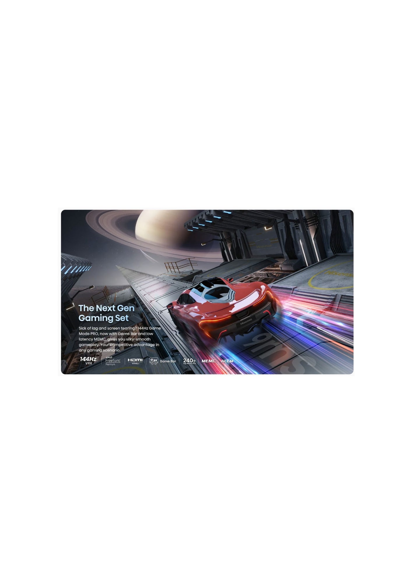 Hisense 55" Pro QLED 144hz VIDAA Gaming TV ELED55E7NPRO