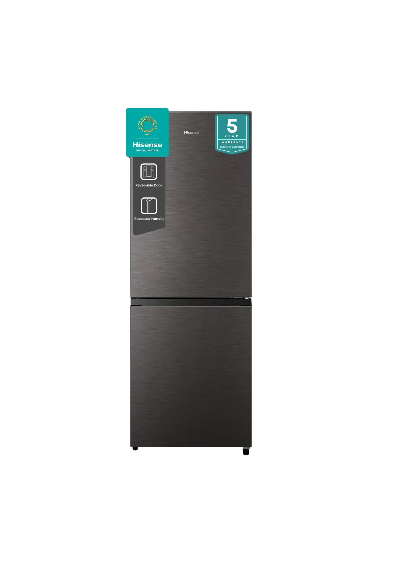Hisense 223L Combi Refrigerator – Titanium Inox Finish H310BIT