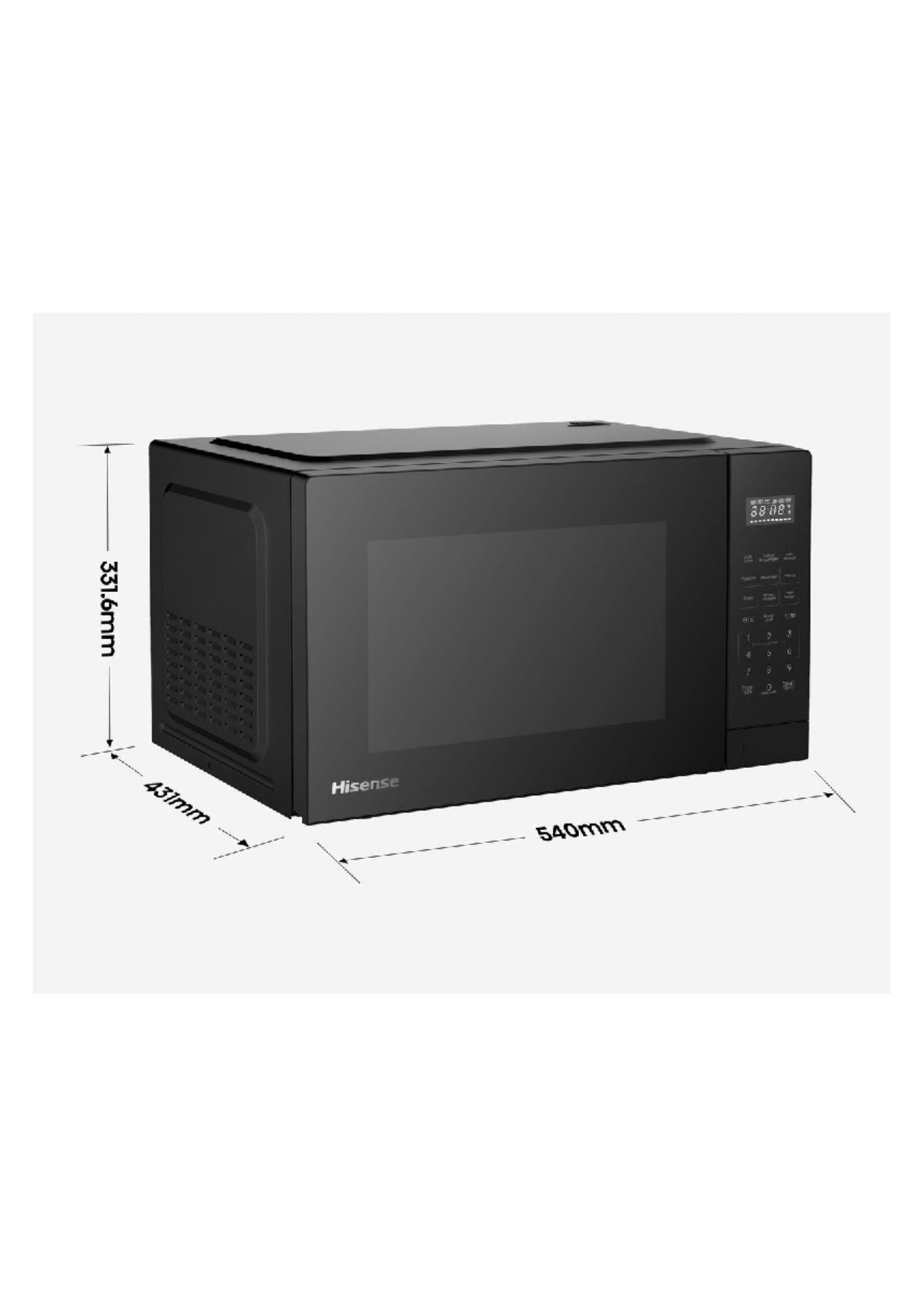 Hisense 45L Black Microwave H45MOBS5X
