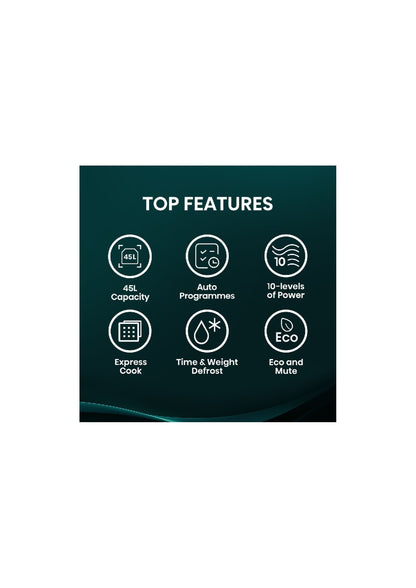 Hisense 45L Black Microwave H45MOBS5X