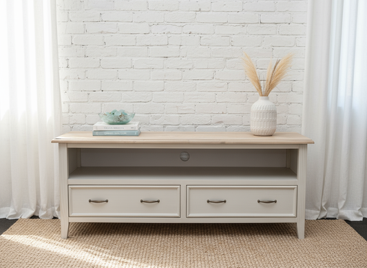 NORMANDY Plasma Unit 2 Drawers - Island Grey / Havanna (Ash)