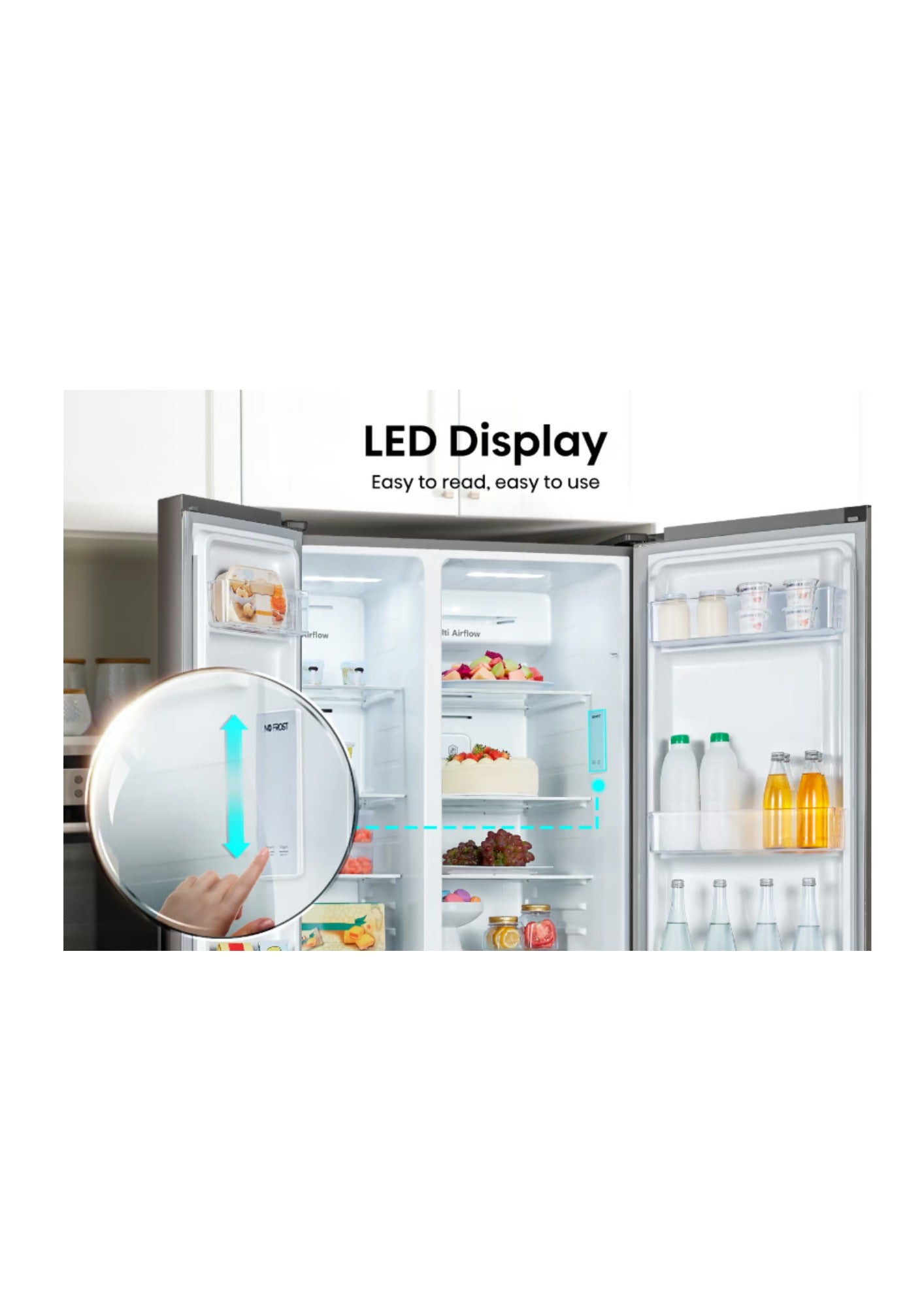 Hisense 508L Side By Side Fridge-Freezer H670SIT